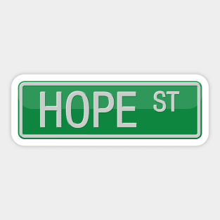 Hope Street Road Sign Sticker